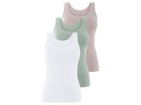 esmara 3 dames hemden (grijs/mint/wit, L (44/46))