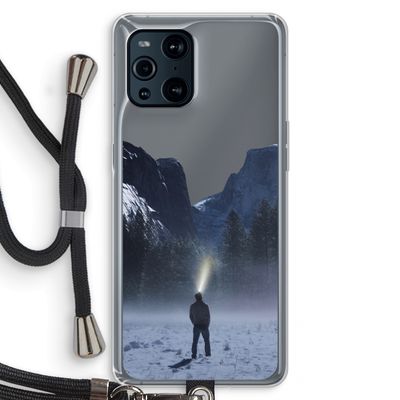 Wanderlust: Oppo Find X3 Pro Transparant Hoesje met koord