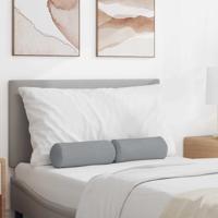 VidaXL Bolster kussens 2 stuks lichtgrijs ø 15 x 40 cm stof