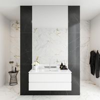 MONDIAZ DENTA 100 badmeubel talc 2 lades wastafel midden 1 kraangat MONDIAZ DENTA 100 badmeubel talc 2 lades wastafel midden 1 kraangat