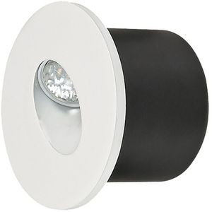 LED Trapspot - Inbouw Rond 3W - Natuurlijk Wit 4000K - Mat Wit Aluminium - Ø78mm