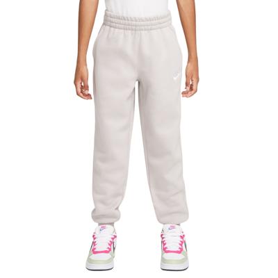Nike Sportswear Club Fleece Joggingbroek Kids Grijs Wit Nike Sportswear Club Fleece Joggingbroek Kids Grijs Wit