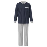 Pyjama van bio-katoen, nachtblauw Maat: L - thumbnail