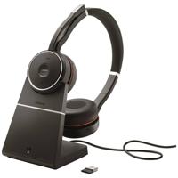 Jabra Evolve 75 Second Edition - UC On Ear headset Radiografisch, Bluetooth, Kabel Stereo Zwart Ruisonderdrukking (microfoon), Noise Cancelling Headset, Incl.