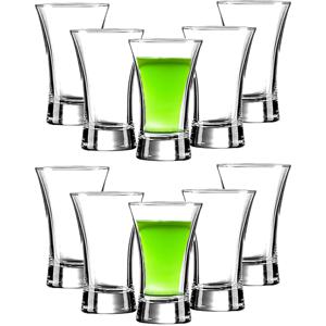 Urban Living Shotglaasjes/borrelglazen Krosno - transparant glas - 12x stuks - 40 ml