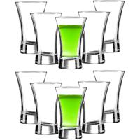 Urban Living Shotglaasjes/borrelglazen Krosno - transparant glas - 12x stuks - 40 ml