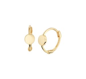 Klapoorringen Rondje geelgoud 4 x 10 mm