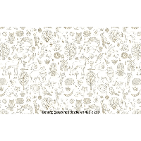 Designed4Kids wandvullend behang kinderkamer getekende bosdieren-420 x 260 cm