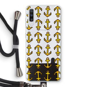 Musketon Anchor: Samsung Galaxy A70 Transparant Hoesje met koord