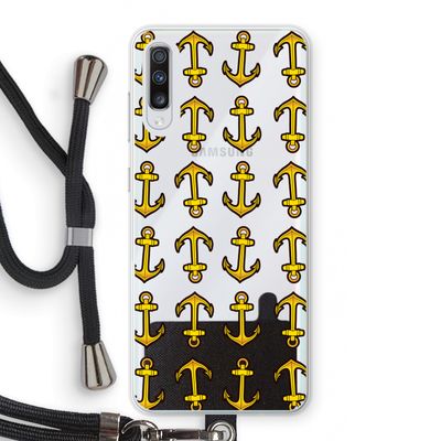 Musketon Anchor: Samsung Galaxy A70 Transparant Hoesje met koord