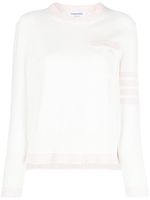 Thom Browne pointelle-knit 4-Bar jumper - Blanc