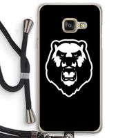 Angry Bear (black): Samsung Galaxy A3 (2016) Transparant Hoesje met koord