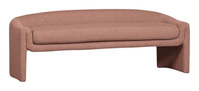WOOOD Eetkamerbank 'Zone' Geweven, 160cm, kleur Rose Dust