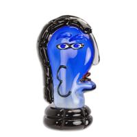 A MURANO STYLE ABSTRACT GLASS SCULPTURE OF A WOMEN'S HEAD A MURANO STYLE ABSTRACT GLASS SCULPTURE OF A WOMEN'S HEAD