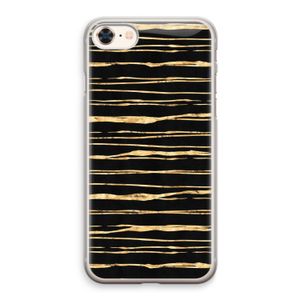 Gouden strepen: iPhone 8 Transparant Hoesje