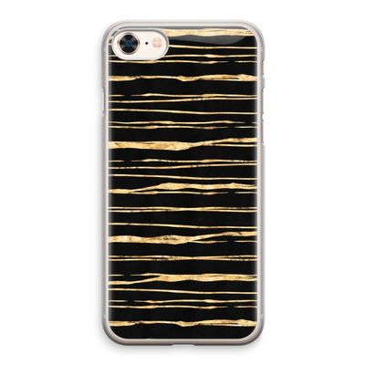 Gouden strepen: iPhone 8 Transparant Hoesje