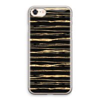 Gouden strepen: iPhone 8 Transparant Hoesje