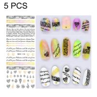 DS116-134 5 PCS 13 patronen DIY Design schoonheid Water overdracht Harajuku nagels Art Sticker Nail Art Decoratie accessoires willekeurige kleur leve
