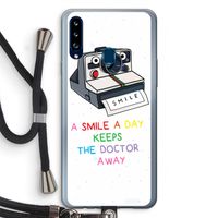 Smile: Samsung Galaxy A20s Transparant Hoesje met koord