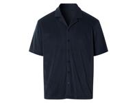 LIVERGY Badstof heren shirt (Marineblauw, XL)