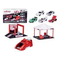 Speelgoed - Majorette - Porsche Racing Stand en Podium - 5 voertuigen - Vanaf 3 jaar