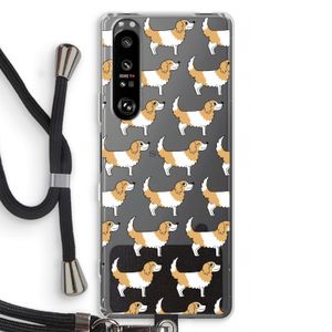Doggy: Sony Xperia 1 III Transparant Hoesje met koord