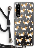 Doggy: Sony Xperia 1 III Transparant Hoesje met koord