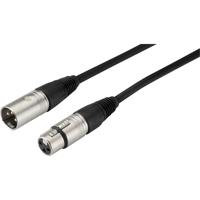 Monacor MECN-1000/SW XLR Kabel [1x XLR-stekker - 1x XLR-bus] 10 m Zwart