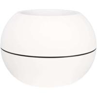 RIVIERA GRANIT BOULE ronde bloembak - Kunststof - Diameter 50 cm - Wit