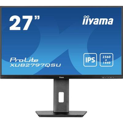 Iiyama ProLite XUB2797QSU-B2 LED-monitor Energielabel E (A - G) 68.6 cm (27 inch) 2560 x 1440 Pixel 16:9 1 ms HDMI, DisplayPort, Hoofdtelefoon (3.5 mm