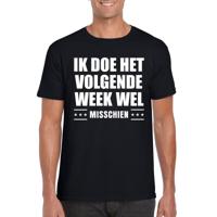 Ik doe het volgende week wel shirt - zwart - voor heren