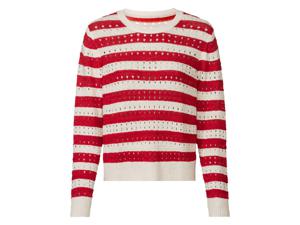 esmara Dames pullover (L (44/46), Rood gestreept)