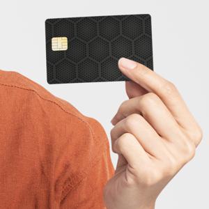 Decoratie stickers creditcard Patroon met donkere zeshoeken