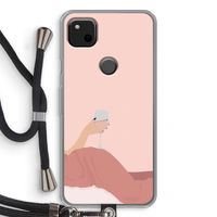 Wine: Pixel 4a Transparant Hoesje met koord