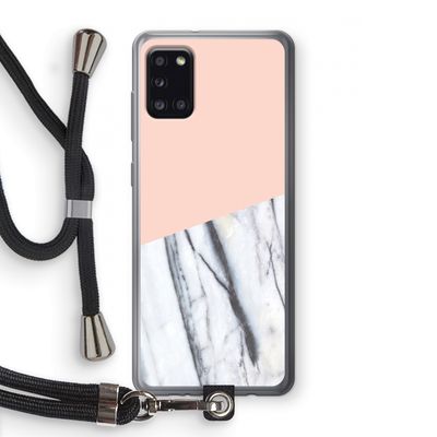 A touch of peach: Samsung Galaxy A31 Transparant Hoesje met koord