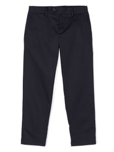 Fay Kids pantalon en coton mélangé à coupe droite - Bleu