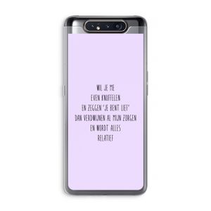 Relatief: Samsung Galaxy A80 Transparant Hoesje