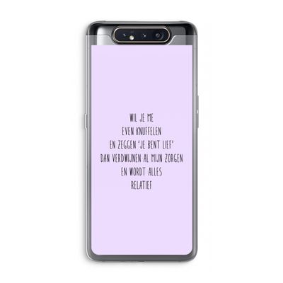 Relatief: Samsung Galaxy A80 Transparant Hoesje