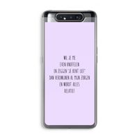 Relatief: Samsung Galaxy A80 Transparant Hoesje