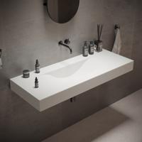 Wastafel Ideavit Solidvolo 120x48x11 cm Solid Surface Mat Wit