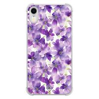iPhone XR shockproof hoesje - Floral violet