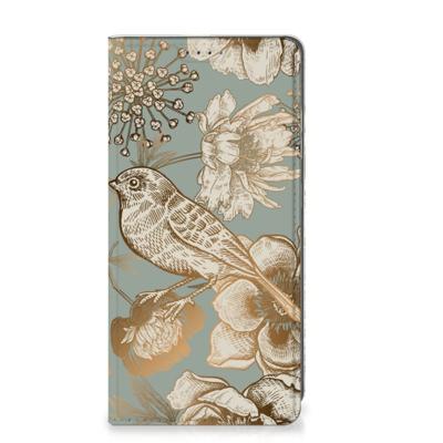 Smart Cover voor Samsung Galaxy S25 Vintage Bird Flowers Smart Cover voor Samsung Galaxy S25 Vintage Bird Flowers