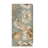 Smart Cover voor Samsung Galaxy S25 Vintage Bird Flowers