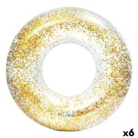 Opblaasbare Drijvende Donut Intex Transparant Purpurine Ø 119 cm (6 Stuks)