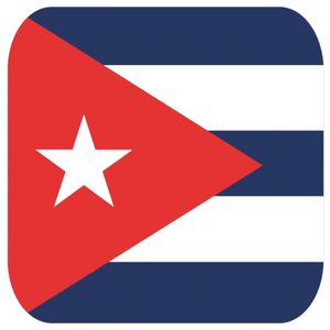 45x Onderzetters voor glazen met Cubaanse vlag   -