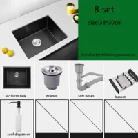 RVS Keukenwastafel met Kraan - Onderbouw | Enkele Kom | Rechthoekig | 2 Gaten | Geborstelde Afwerking
