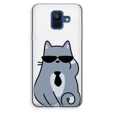 Cool cat: Samsung Galaxy A6 (2018) Transparant Hoesje