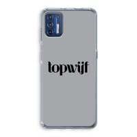 Topwijf Grijs Zwart: Motorola Moto G9 Plus Transparant Hoesje