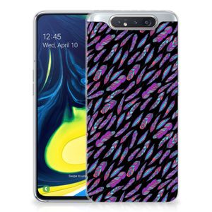 Samsung Galaxy A80 TPU bumper Feathers Color