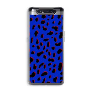 Blue Leopard: Samsung Galaxy A80 Transparant Hoesje